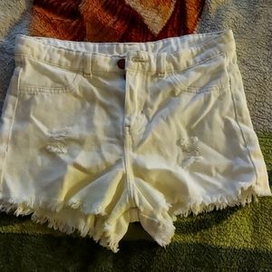 Demin white shorts